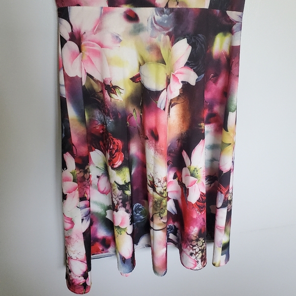 NWOT Fit and Flare Floral Dress - pink, peach, purple, green - Size small - Picture 7 of 11